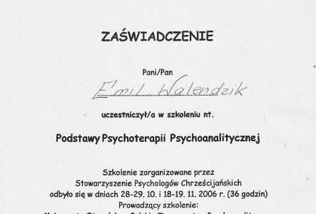 Podstawy Psychoterapii Psychoanalitycznej